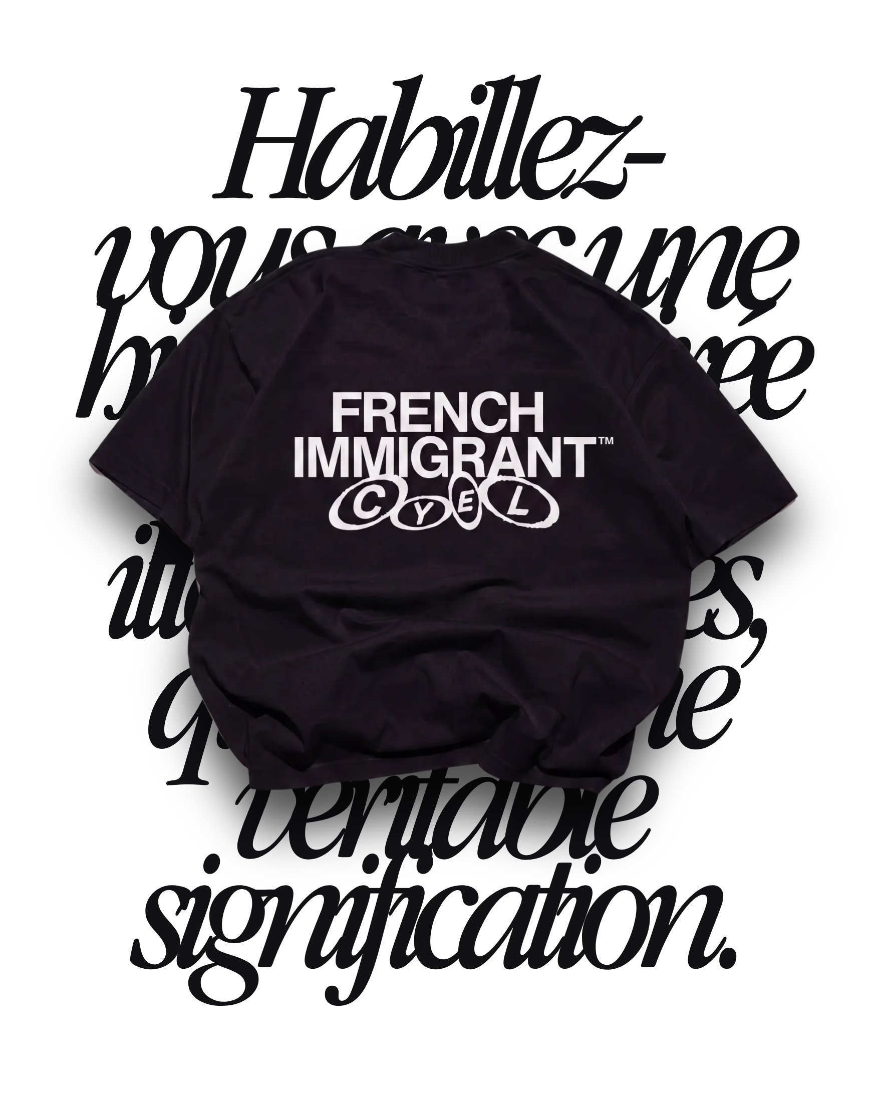 Tee French Immigrant — Noir