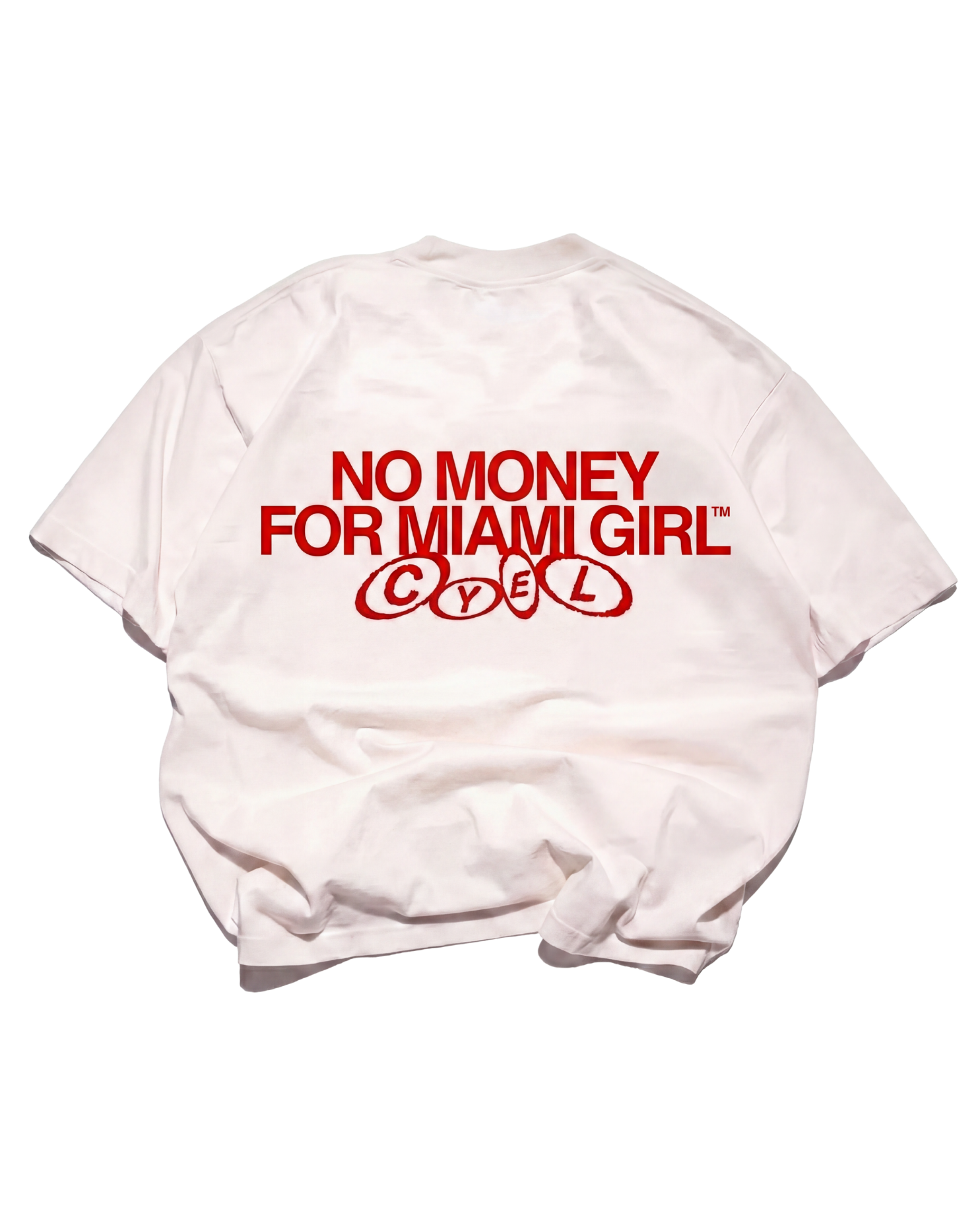 Tee No Money For Miami Girl — Blanc