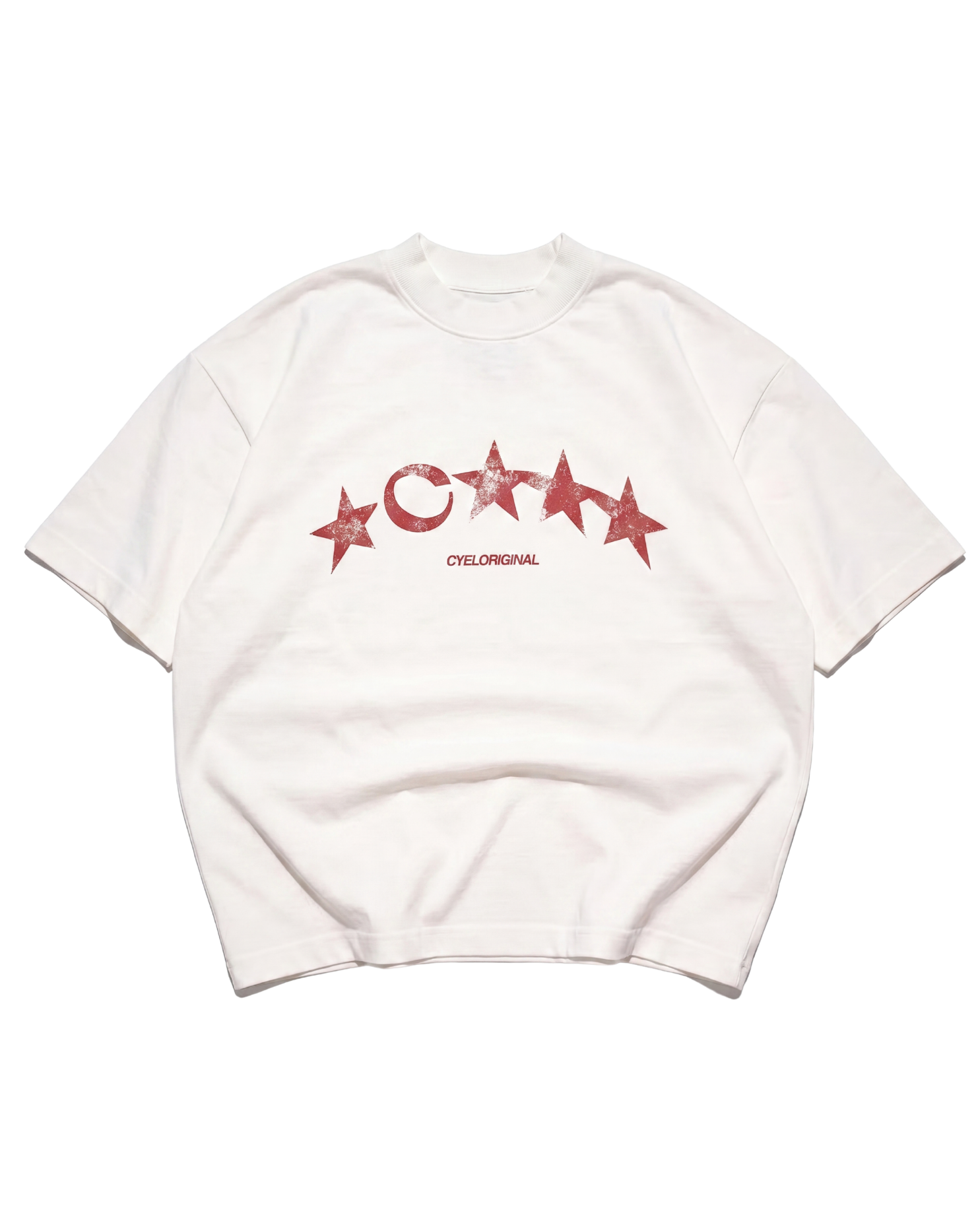 Tee Étoiles — Blanc étoiles rouges