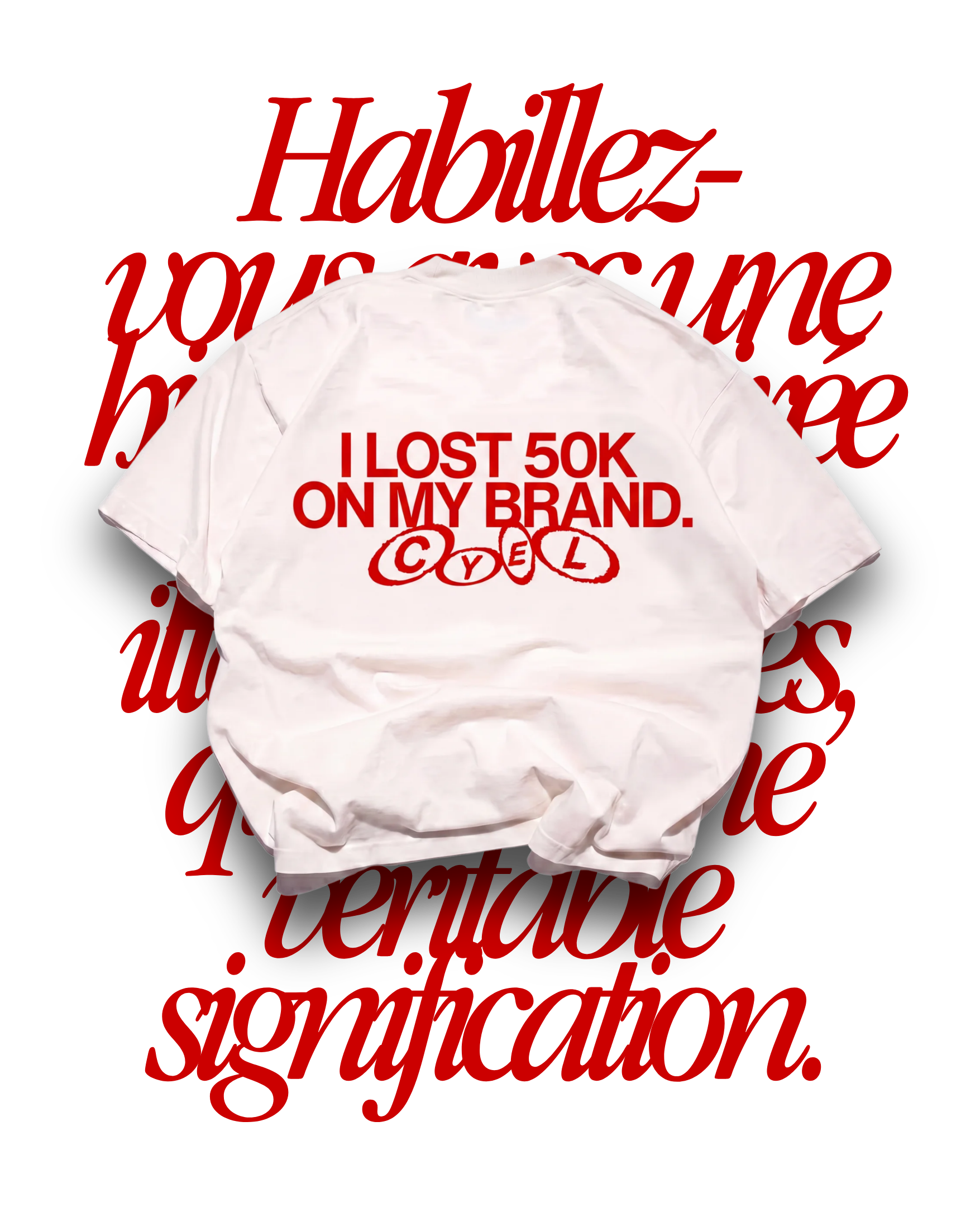 Tee I Lost 50K — Blanc