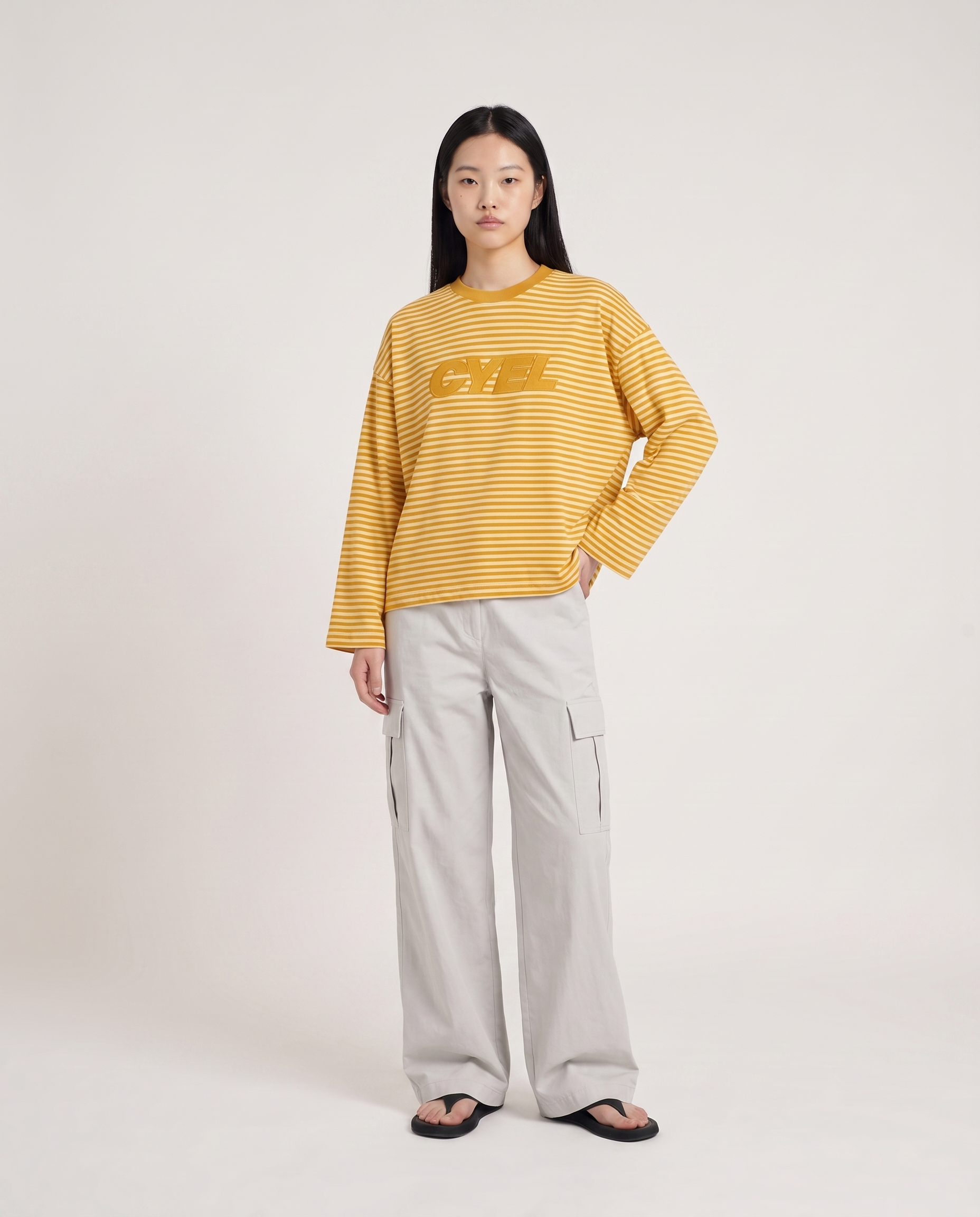 Longsleeve CYEL Rayé * Jaune