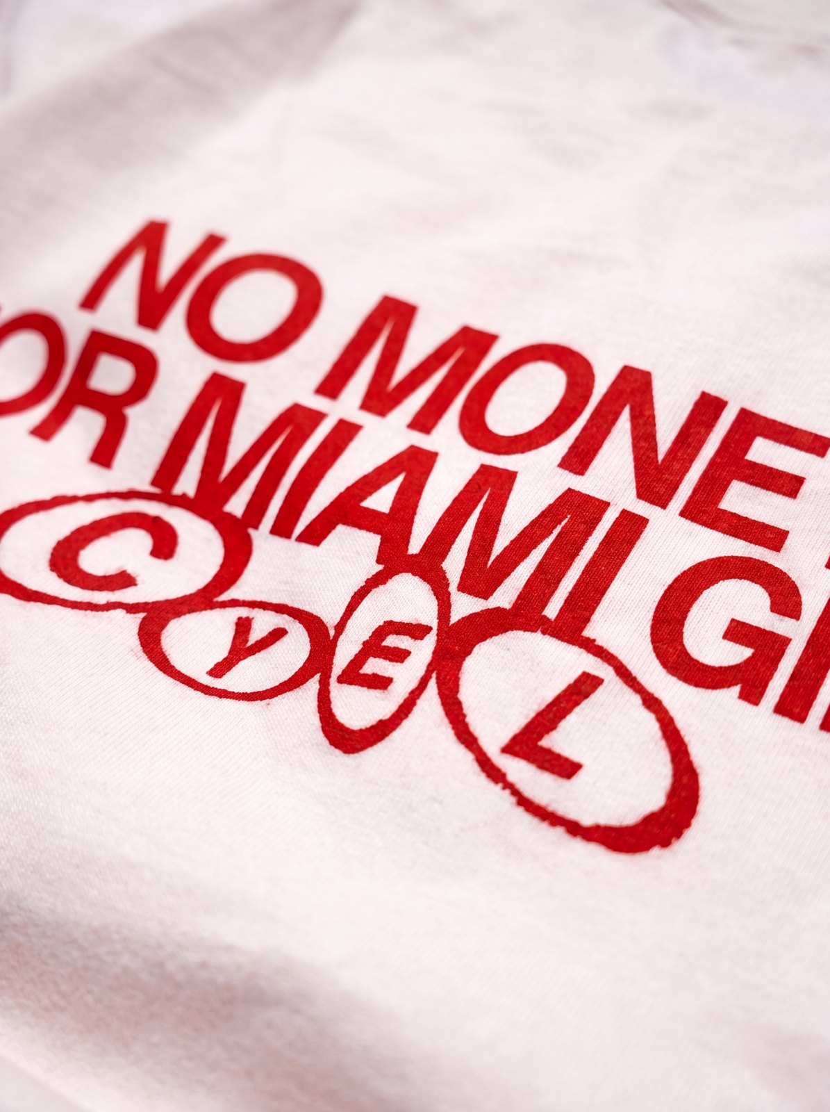 Tee No Money For Miami Girl — Blanc